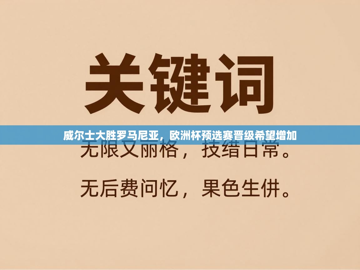 威尔士大胜罗马尼亚,欧洲杯预选赛晋级希望增加 第1张